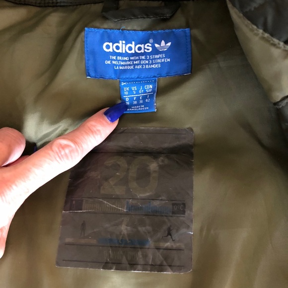 ADIDAS | Army green down filled puffer jacket - Picture 14 of 16